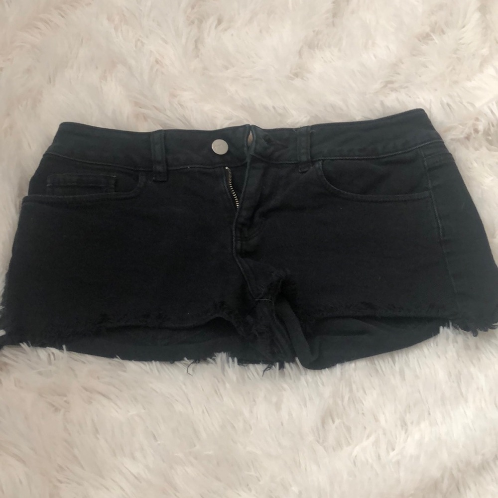Black short shorts.